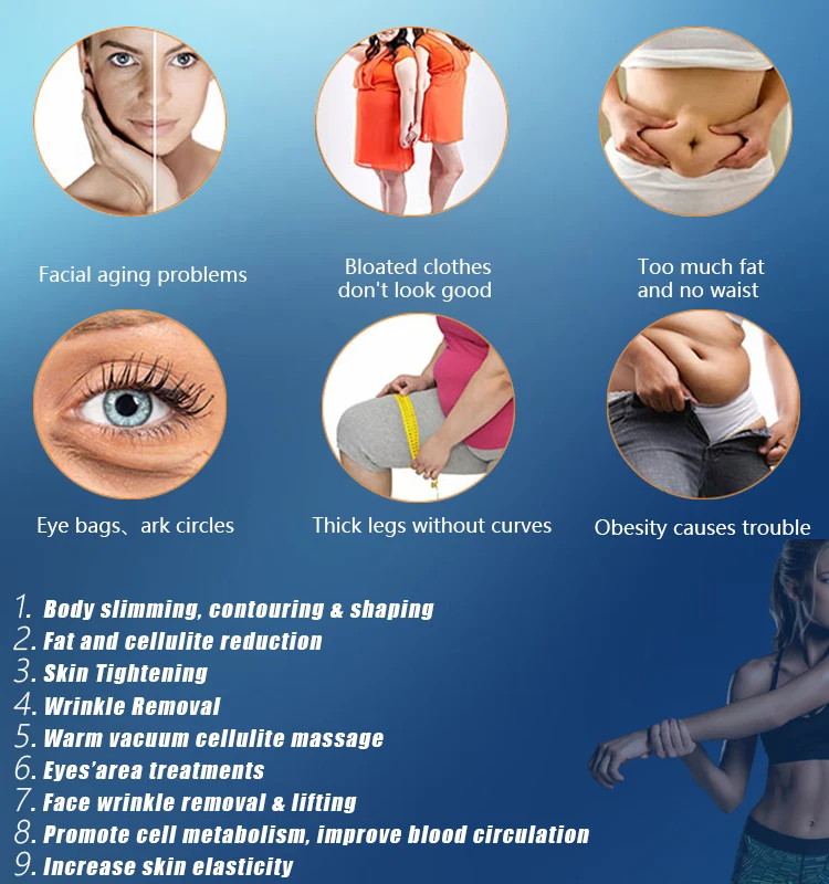 VelaShape Machine 5 In 1 For Body Contouring 11 <h3 class="features--headline">Features and benefits</h3> VelaShape is a non-invasive procedure that doesn't require surgery or downtime. VelaShape can help contour the body by reducing fat in targeted areas. VelaShape reduce the cellulite and improve the texture and tone of the skin VelaShape can help tighten sagging skin and improve skin laxity <hr /> <h5></h5> <h5><span class="tw-text-2xl tw-font-bold" style="color: #99ccff;">IN STOCK READY TO SHIP</span></h5> <h5><span class="tw-text-2xl tw-font-bold" style="color: #99ccff;">1 YEAR WARRANTY + 3 YEAR TECH SUPPORT</span></h5> <h5><span class="tw-text-2xl tw-font-bold" style="color: #99ccff;">30 DAY MONEY-BACK AND <a href="https://salonmachines.com/refund_returns/">RETURN POLICY</a></span></h5> <h5><span class="tw-text-2xl tw-font-bold" style="color: #99ccff;">FREE WORLDWIDE SHIPPING <a href="https://salonmachines.com/shipping-policy/">SHIPPING POLICY</a> </span></h5> <h5><span class="tw-text-2xl tw-font-bold" style="color: #99ccff;">PROFESSIONAL BEAUTY <a href="https://salonmachines.com/">SALON MACHINES</a> EQUIPMENT</span></h5> <div class="product-block product-block--sales-point"></div> VelaShape Machine 5 In 1 For Body Contouring