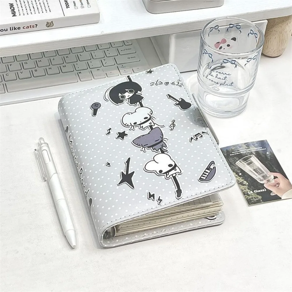 Ins Style Polka Dot Notebook Loose-leaf Book DIY Photo PU Simple A6 Binder Student Notepad Diary Journal Book Travelers Planner - 2