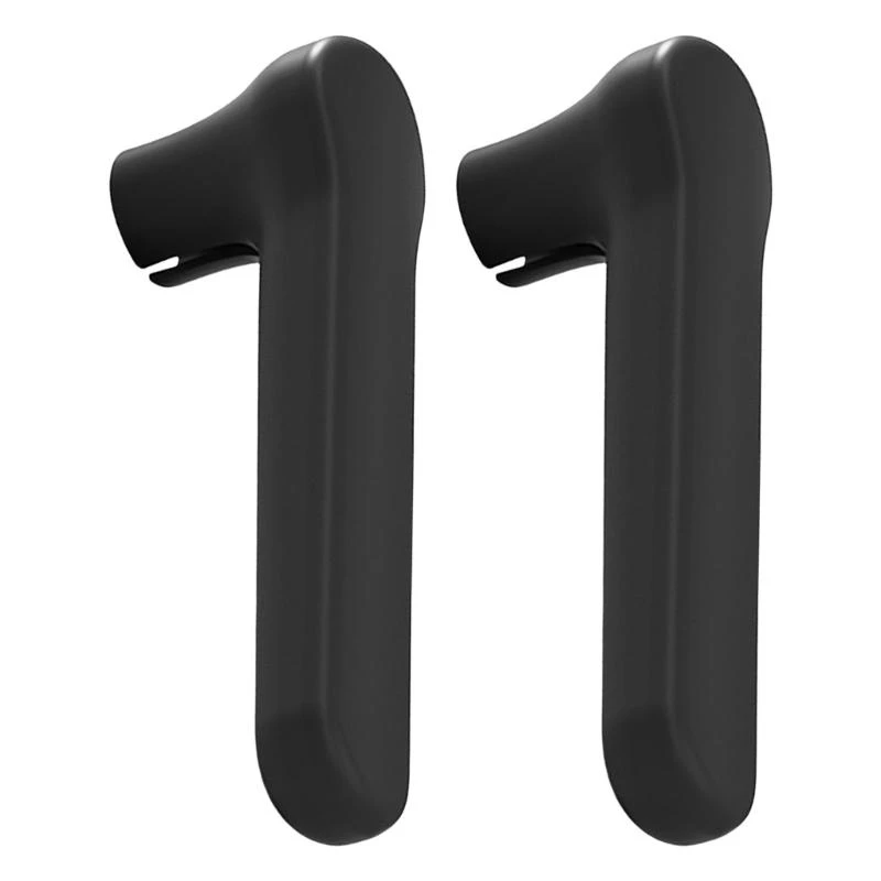 2 Pieces Door Knob Cover Silicone Protections Case Sleeve Against Scratches And Static for Various Handle Black 4XBC