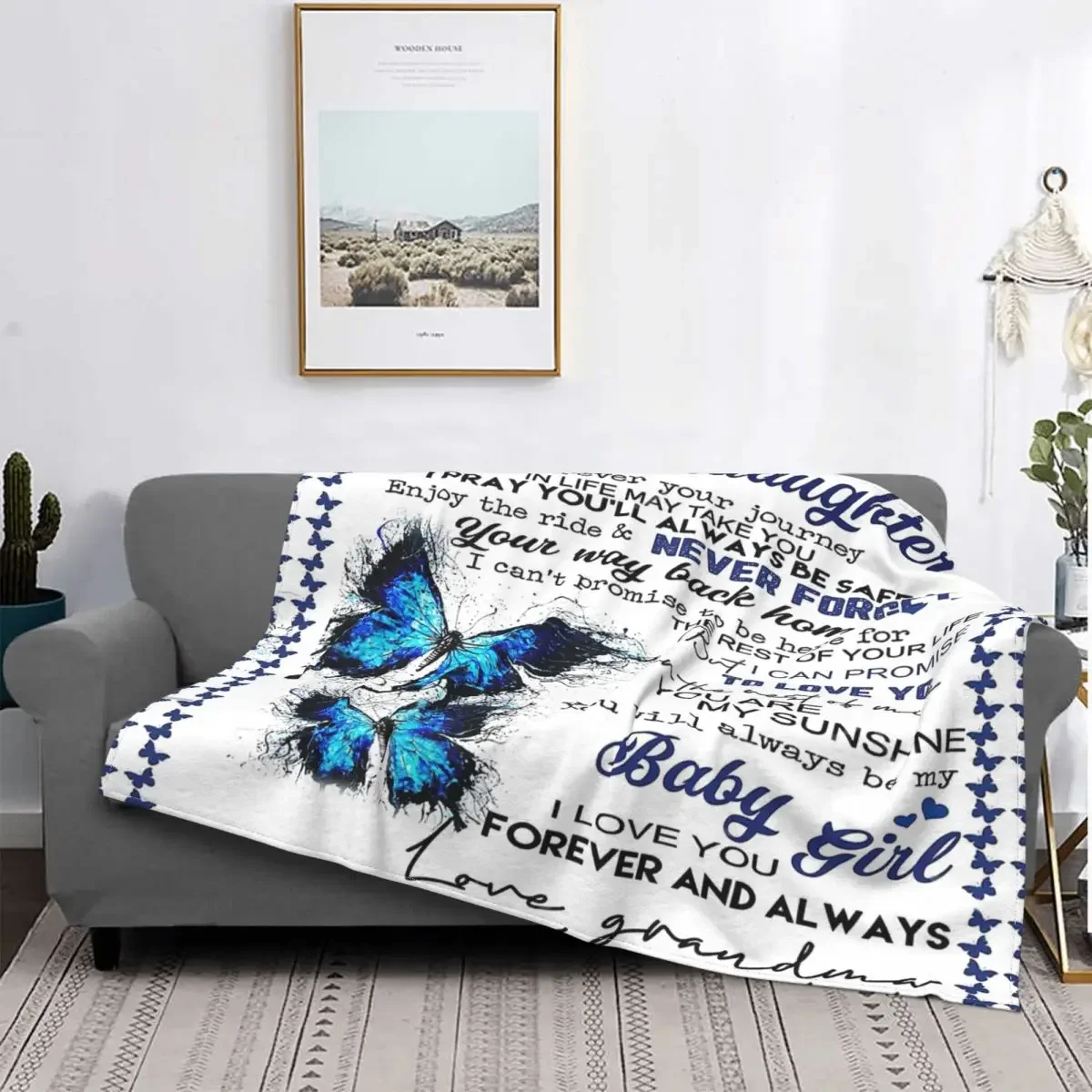 

Blanket Flannel Spring Autumn To My Daughter Wherever Your Journey Love Grandma For Family Warm Throws For Winter Bedding