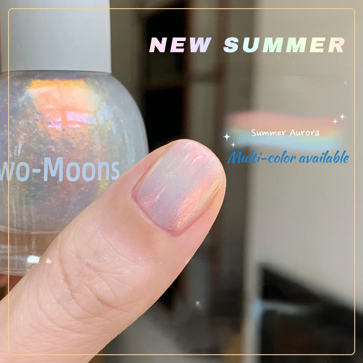 10mlAuroraNailPolishIridescentPearlEffectGlitterNailsQuick