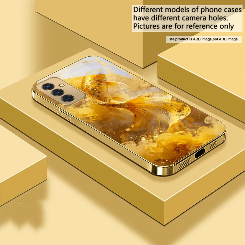 Harmonious Golden Carp Glass Phone Case