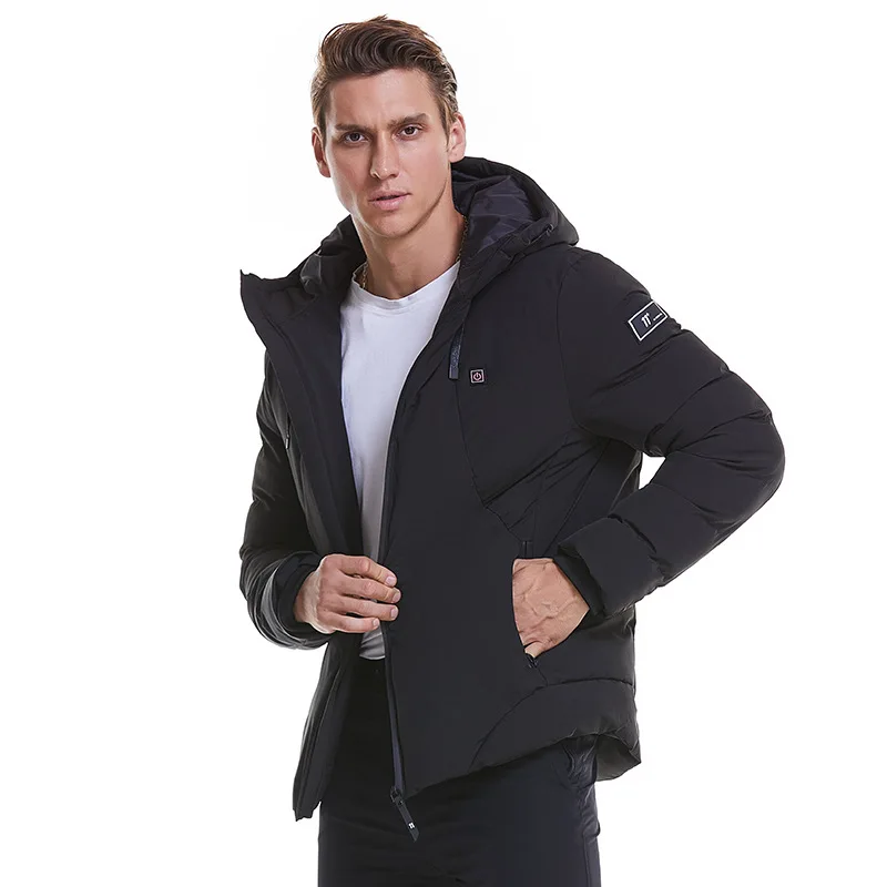Intelligent heating cotton padded jacket USB charging heating cotton padded jacket  in winter large thermal jacket graphene