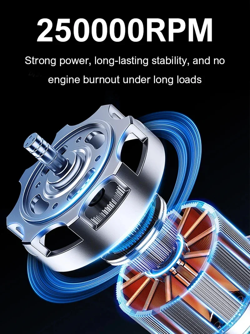 Violent 400000RPM Blower Powerful Air Vacuum Dust Cleaner Brushless Motor Rechar