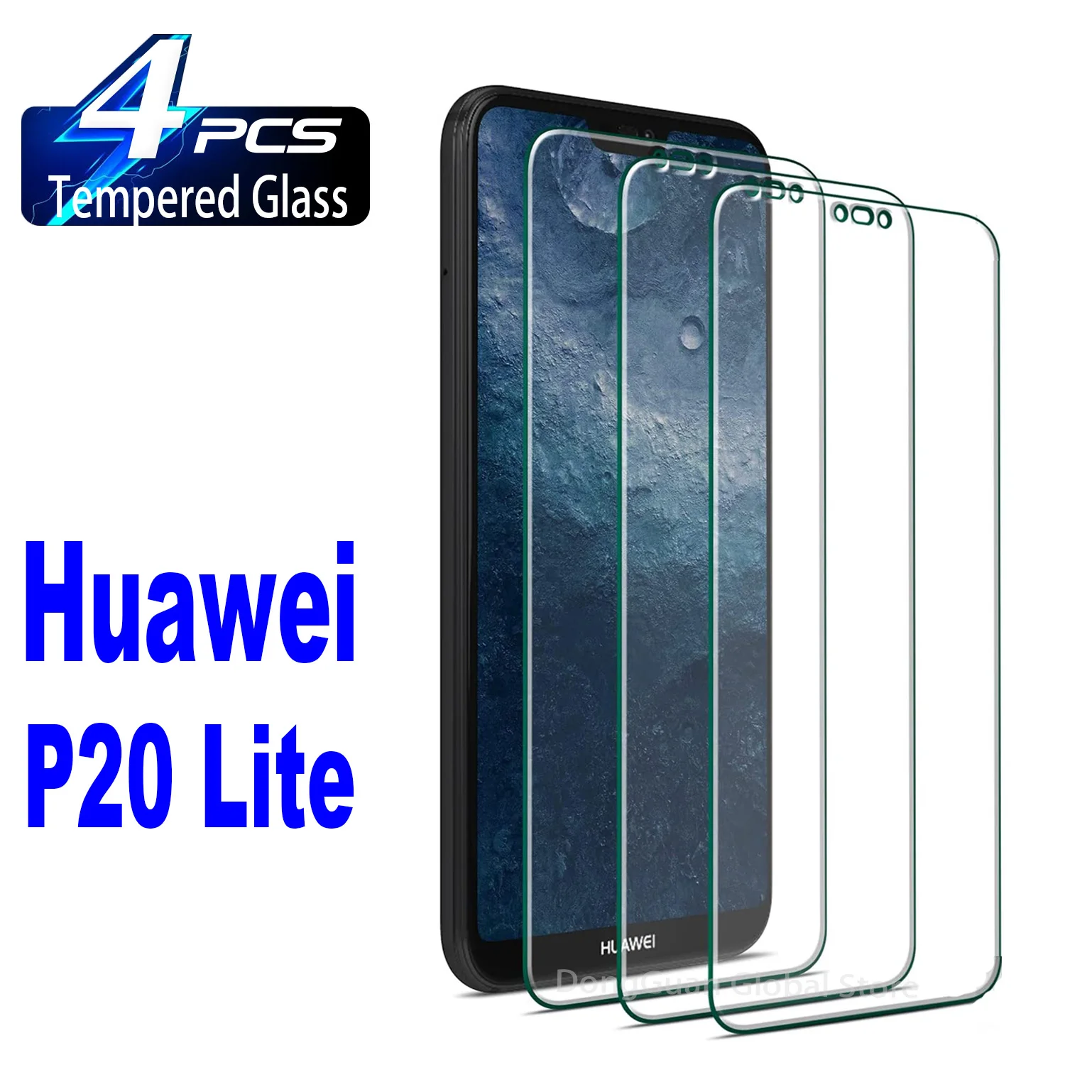 

2/4Pcs Tempered Glass For Huawei P20 Lite Screen Protector Glass Film