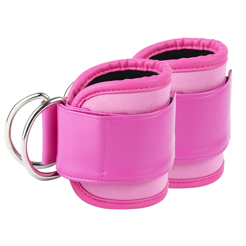Fitness Cable Ankle Straps for Cable Machines Ankle Support Padded D-Ring Resistance Training Cuffs For Leg Glute Exercise