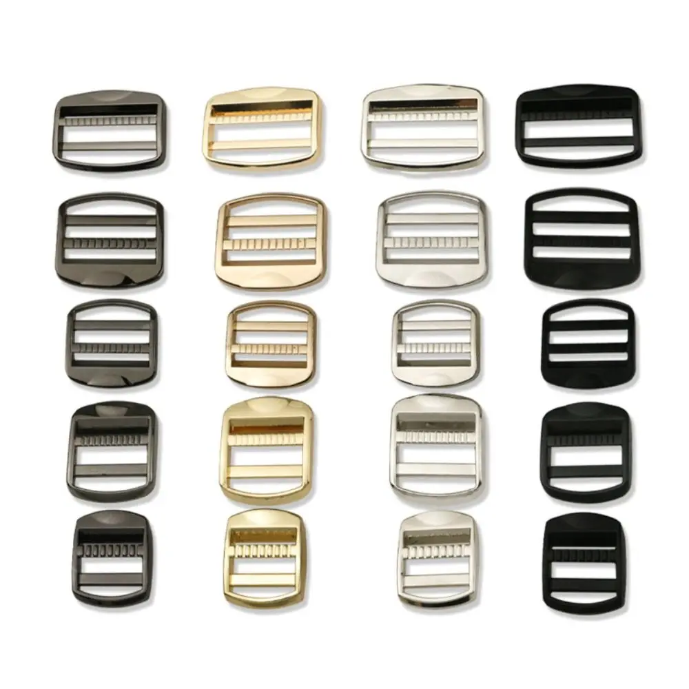 5pcs 20/25/32mm Metal Ladder Lock 3 Colors Metal Slider Adjust Buckles For DIY Backpack Straps