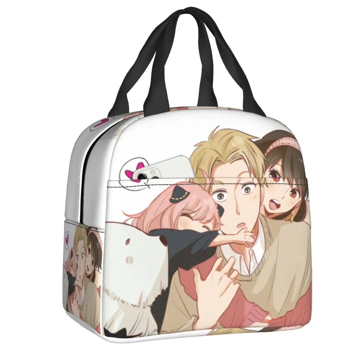 

Spy X Family Anime Insulated Lunch Bag for Women Resuable Anya Loid Yor Forger Thermal Cooler Bento Box Office Work School