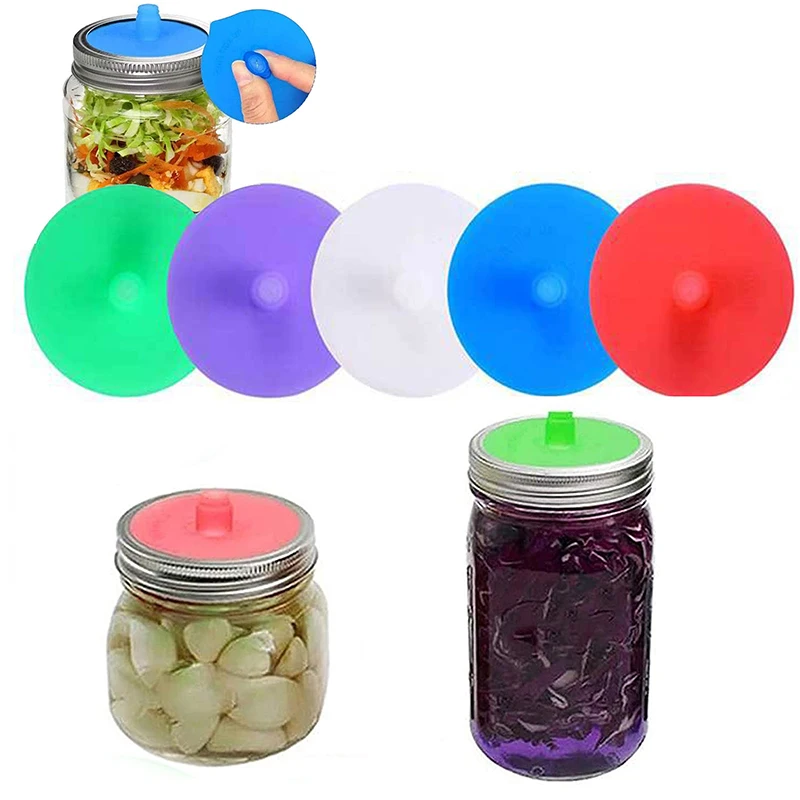 

1pcs Wide Mouth Mason Bottle Fermentation Cover Kimchi Canned Covers Silicone Sealed Lid Sauerkraut Lids Cup Accessories