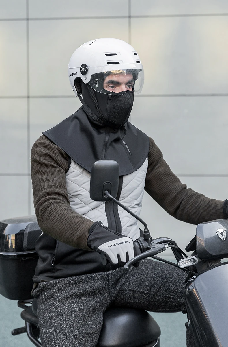 ROCKBROS Winter Warm halten Fahrrad Vollgesichtsmaske Winddicht Fleece Radfahren Kopfkappen Maske Sturmhaube Ski Motorrad Fahrrad Kopfbedeckung – Detail 18