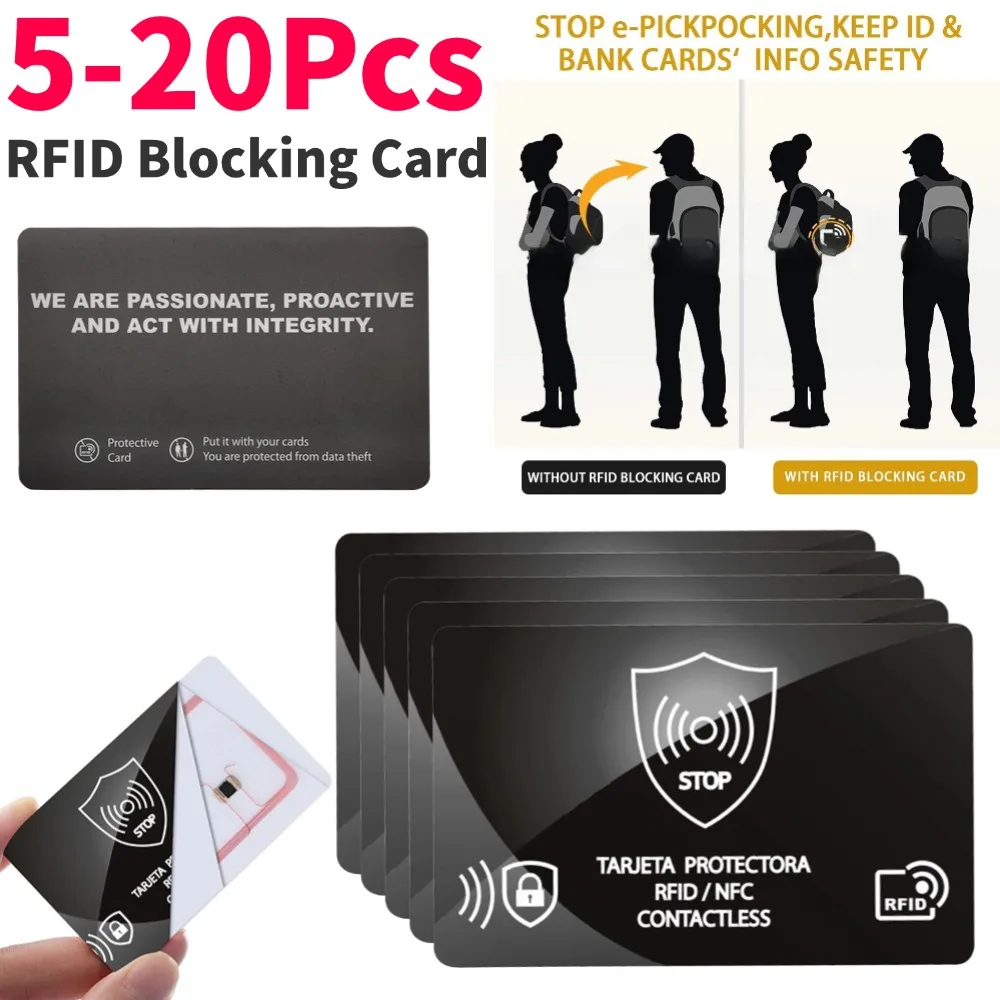 RFID Blocking Card Set Ultra Thin Wallet Protector