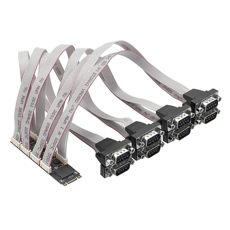 새로운 M2-8 포트 RS232 직렬 확장 카드 라이저 어댑터 지원 M2 NVME B+M 키 고성능 칩 EXAR 17V358-ABVK