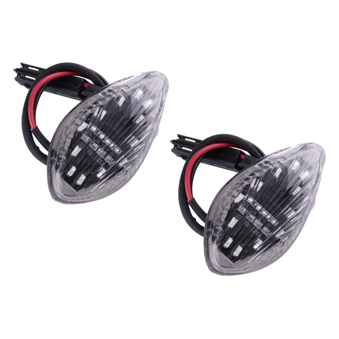 

Мотоциклетный водонепроницаемый прозрачный объектив, светодиодная подсветка, поворотник, защита от погодных условий, подходит для Honda Grom CBR919 CBR600 CBR600RR CBR1000RR, 1 пара