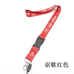 Stylish Multicolor Nylon Keychain Lanyard (1Pcs - red)