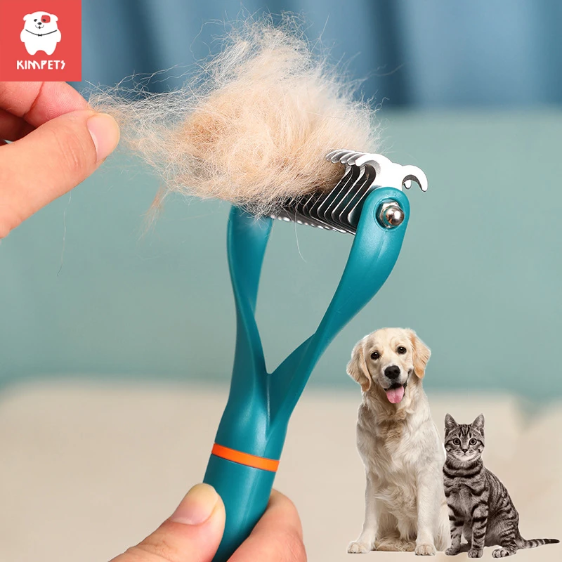 Kimpets Pets Fur Knot Cutter Dog Grooming Shedding Comb Cat Hair
