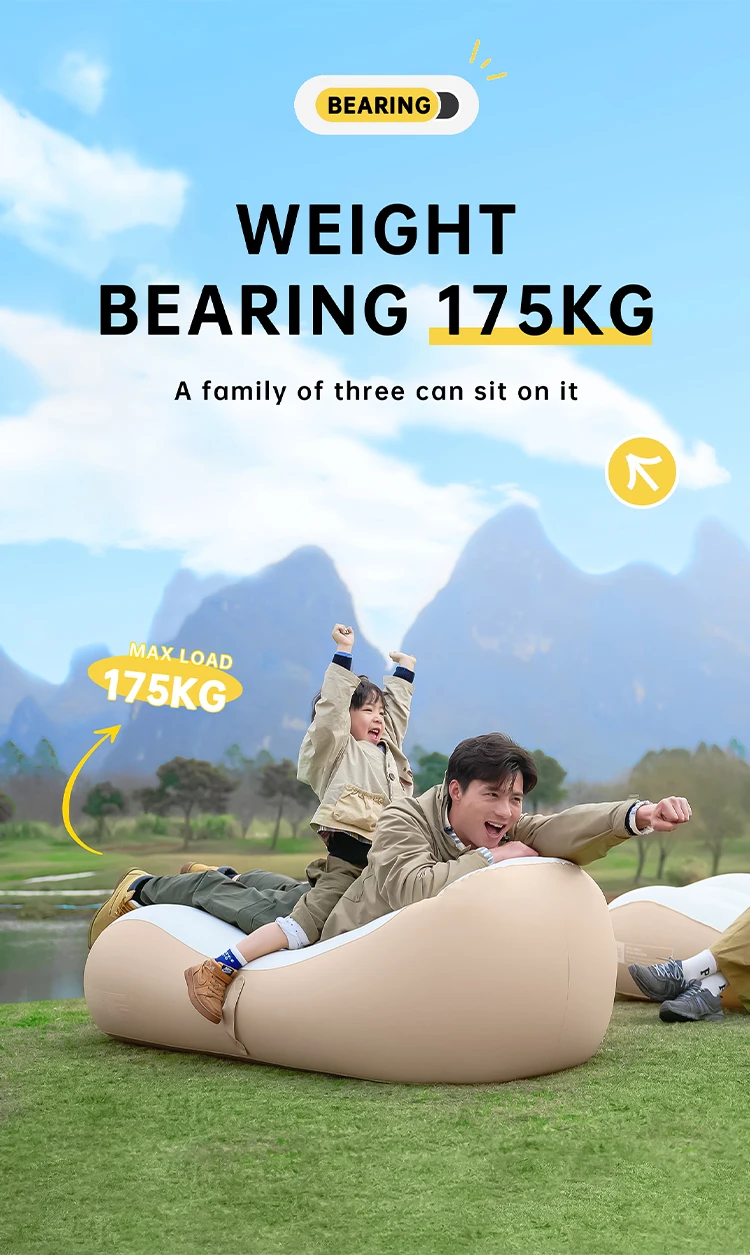 Description Picture 6 of itemInflatable sofa, portable air mattress for outdoor camping, foldable lazy air lounge chair, home leisure chair