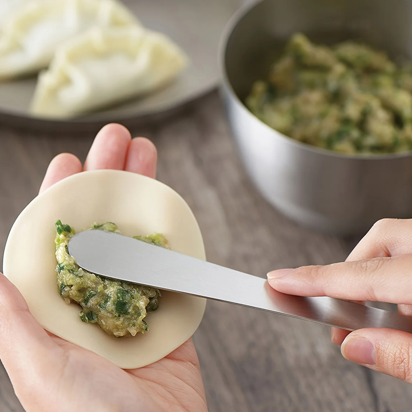 Stainless Steel Stuffing Spoon, Dumpling Stuffing Strip, Wonton Spoon, Manual Dumpling Digging Tool