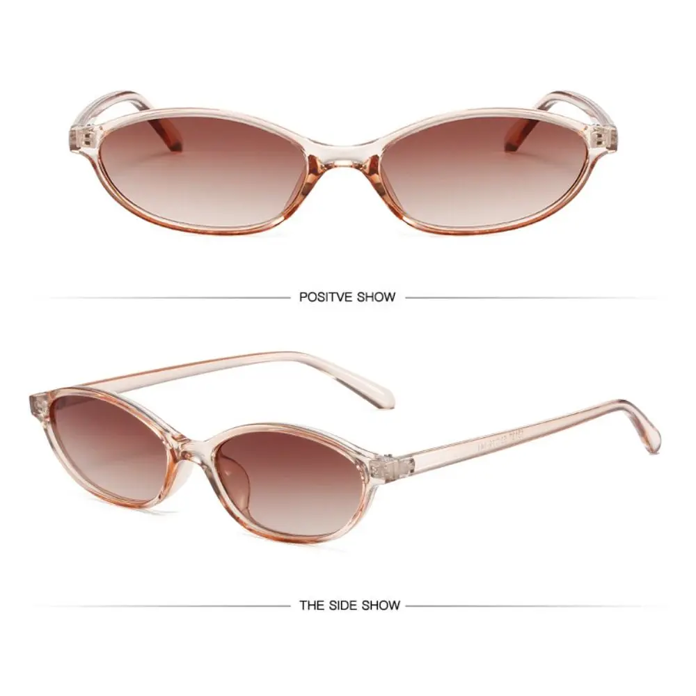 UV Protective Retro Sunglasses Oval Frame Street Decoration Outdoor Sunglasses Black Shades Photos Accessories Driving Glasses 5