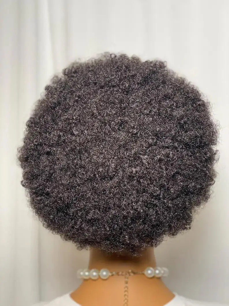 afro bun human hair extensions for black women