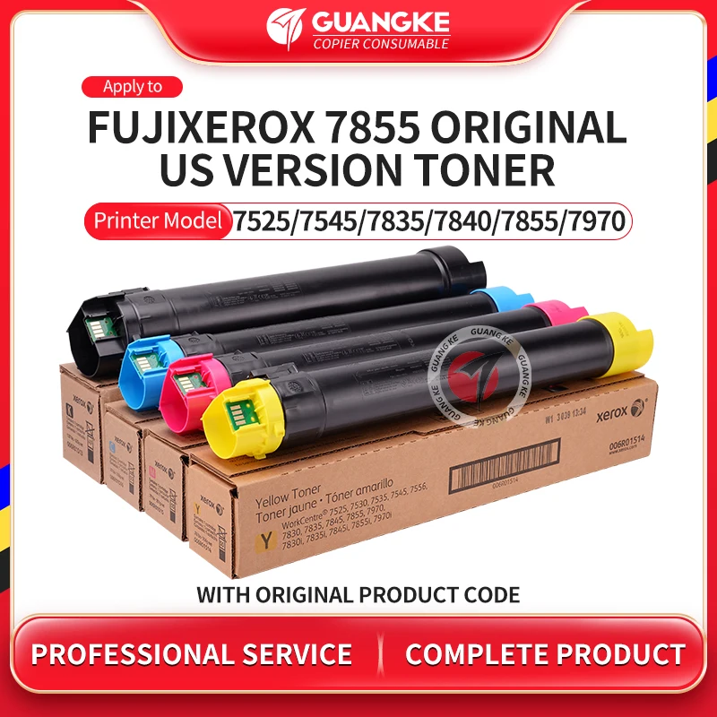 

Оригинальный 7855 тонер-картридж 006R01513 006R01514 006R01515 006R01516 для Xerox 7525 7350 7535 7545 7556 7830 7835 7840 7845