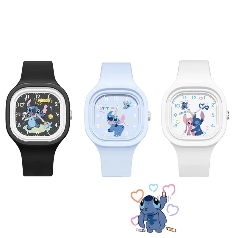 2024 New Cute Disney Stitch Children's Watch Kawaii Anime Lilo & Stitch Sports Silicone Watch Cartoon Stitch  Anime