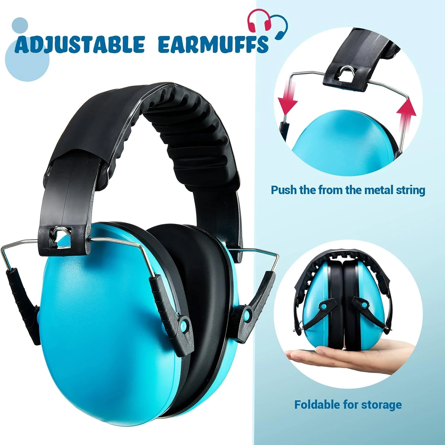 Children's Noise-Reducing Earmuffs – Soundproof Headphones for Everyday and Outdoor Use