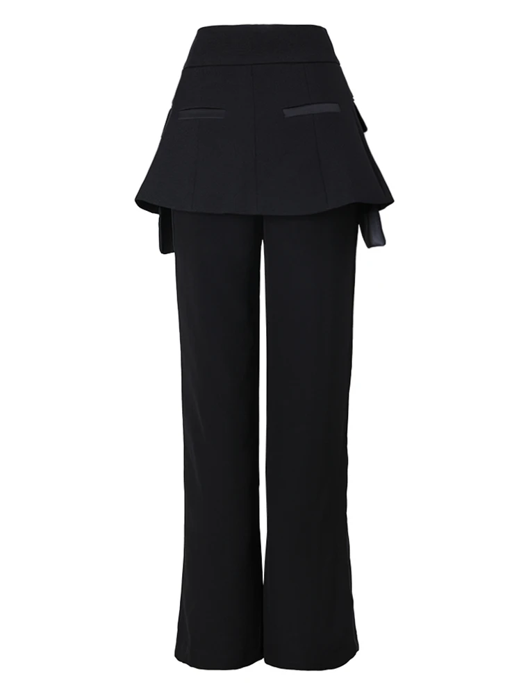 سروال نسائي عالي الخصر من الجلد الأسود غير المنتظم ، بنطلون طويل واسع الساق ، بنطلون فضفاض ، موضة الربيع ، الخريف ، جديد ، JQ78101 ، 3 سروال نسائي عالي الخصر من الجلد الأسود غير المنتظم ، بنطلون طويل واسع الساق ، بنطلون فضفاض ، موضة الربيع ، الخريف ، جديد ، JQ78101 ، 3