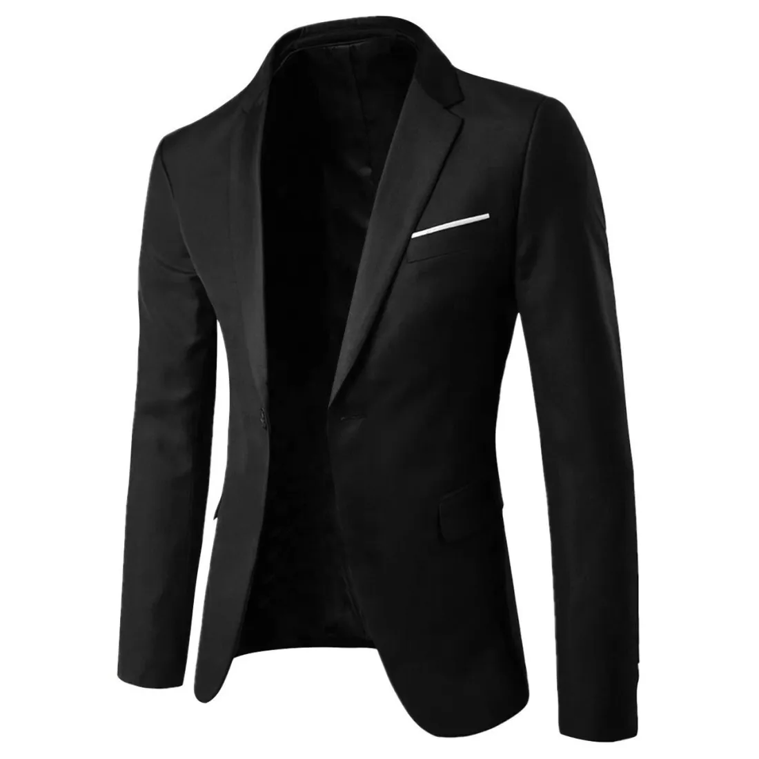 Mens Casual Spring Blazer Slim Fit One Button