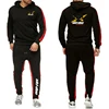2024 Spring and Autumn New Printing Men Ski Doo Can-am Breathable Outdoor + Pants Sports Casual Solid Color Zipper Set 1
