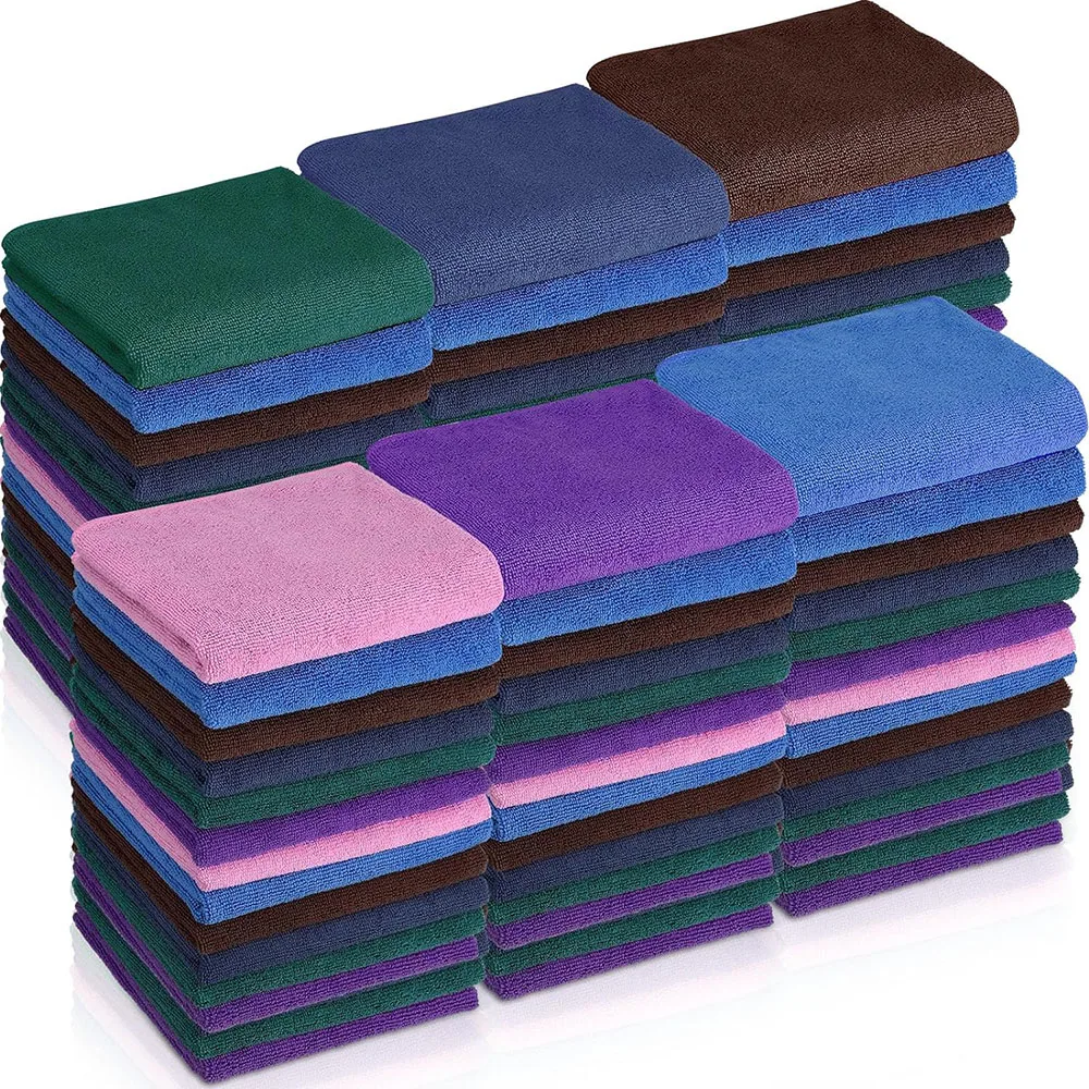 Microfiber Cleaning Towel 5/10/20PCS Bleach Proof Salon Towels Microfiber Absorbent Salon Hand Towels for Gym Bath Spa Shaving Shampoo Home Hair Drying