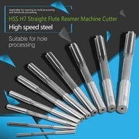 Cutting Reamer Milling Cutter HSS H7 Straight Flute Reamer Machine Cutter 3/4/5/6/7/8/9/10/11/12mm Milling Reamer 1
