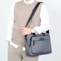 New Men's Large-capacity Horizontal Shoulder Bag Messenger Bag Briefcase Multifunctional Simple A4 Book Handbag Business Bag 가방 2
