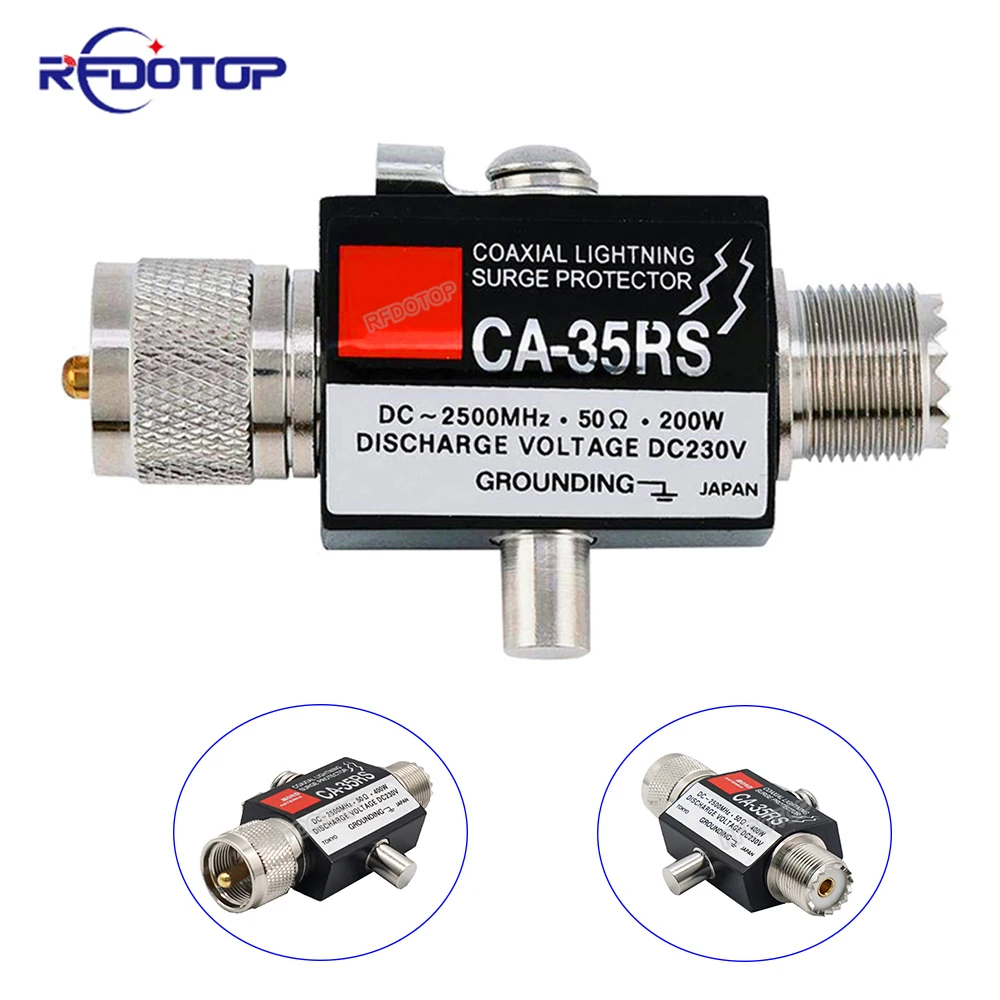 

1Pcs CA-35RS PL259 UHF Male Plug to SO239 UHF Female Jack Radio Repeater Coaxial Anti-Lightning Antenna Surge Protector RFDOTOP