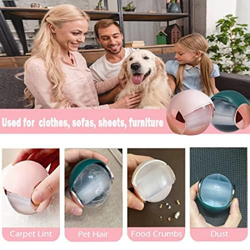 Pet Hair Gel Pom Poms, Washable Clothing Lint Remover, Portable Sticky Pet Hair Remover For Travel And Home Use,2 PCS