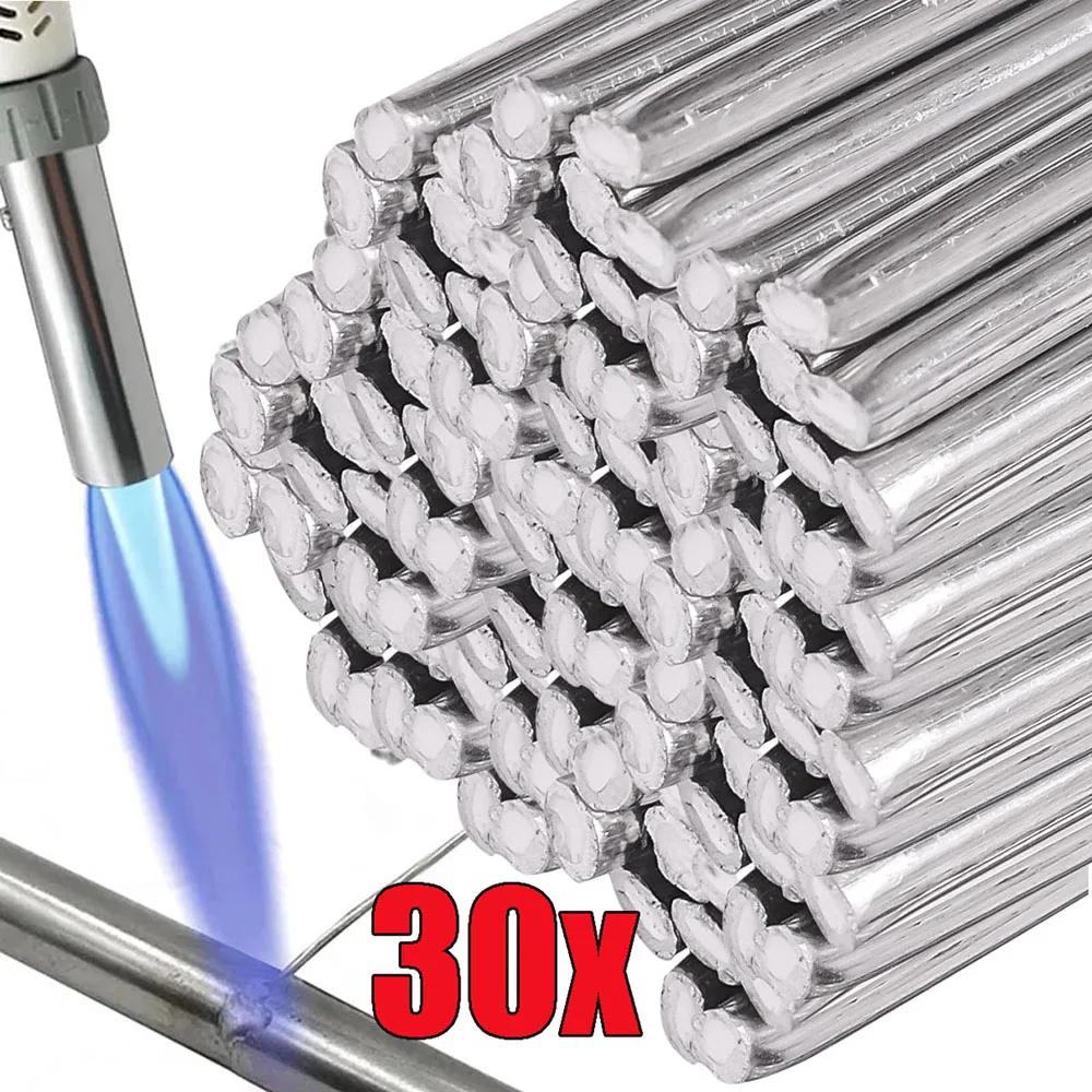 30/10PCS Aluminum Welding Rod Low Temperature Easy Melt Weld Bars Cored Wire No Need Solder Powder Repairing Kits Soldering Tool