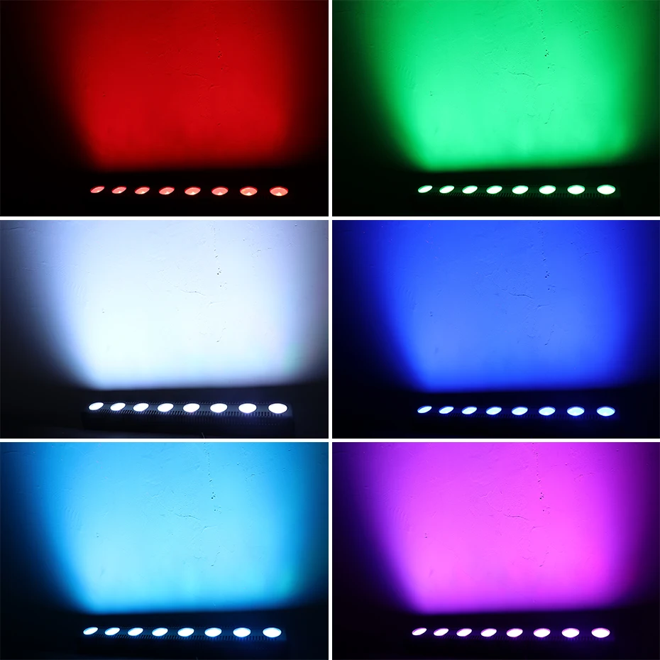 ALIEN 8 LED RGBW 4IN1 DMX Wall Wash Lamp for DJ Disco Party Stage Light Effect Dance Bar Holiday Wedding Xmas Halloween Decorate led light disco light wall wash lamp led stage light mini led stage light