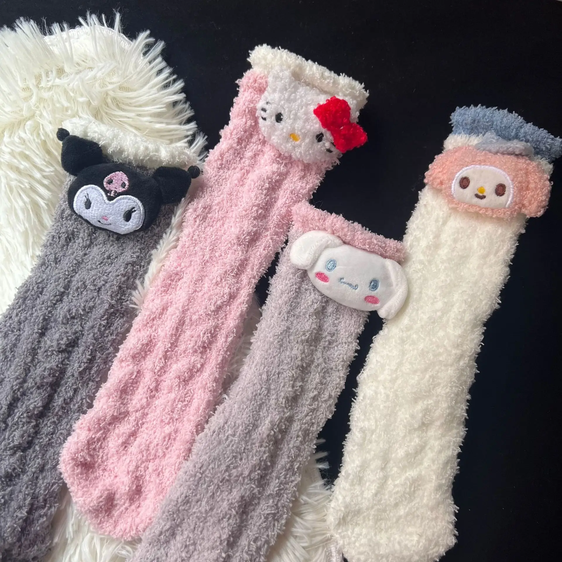 

Miniso Sanrio Kuromi My Melody Cinnamoroll носки для детей девочек милые носки в Корейском стиле средней длины для студентов