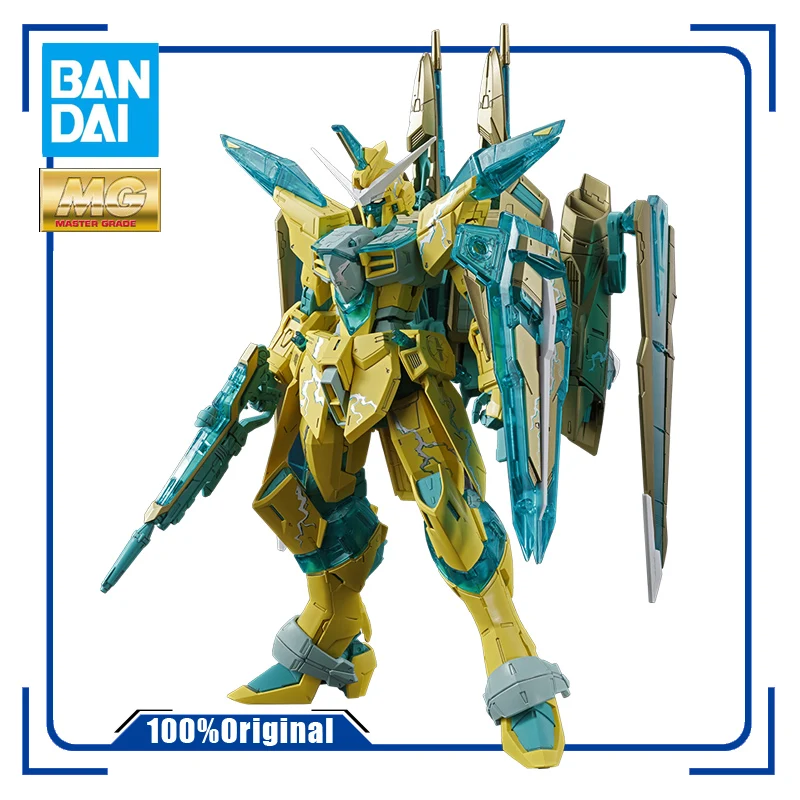 

BANDAI Mobile Suit Gundam MG 1/100 JUSTICE GUNDAM CROSS CONTRAST COLORS Transparent Yellow Assembly Model Action Toy Figures
