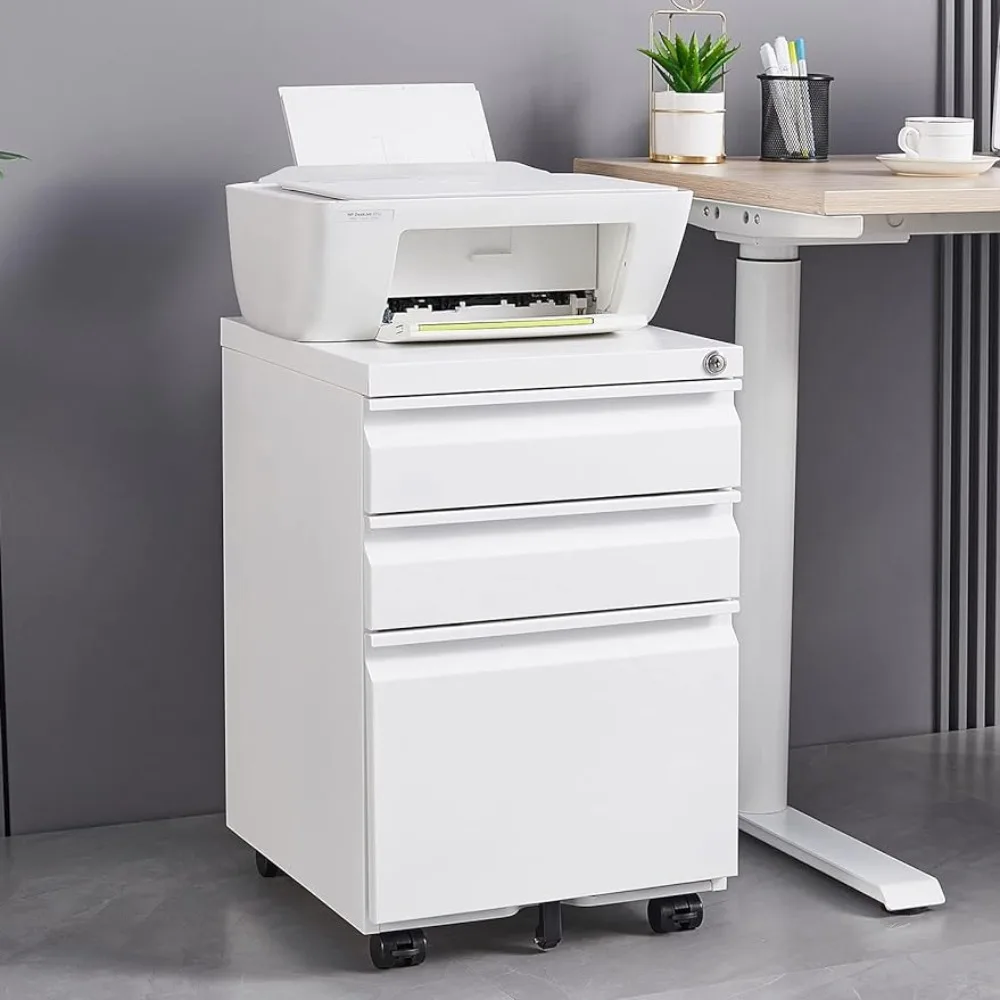 3 Drawer Mobile File Cabinet With Lock Filing Cabinets Storage Cabinet Furniture Office Freight free