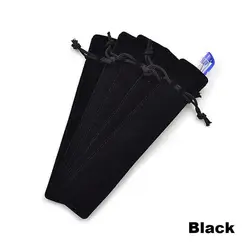 Premium Double - Sided Velvet Pen Pouch - Enhanced Stationery Sleeve for Office & School Supplies (Black)