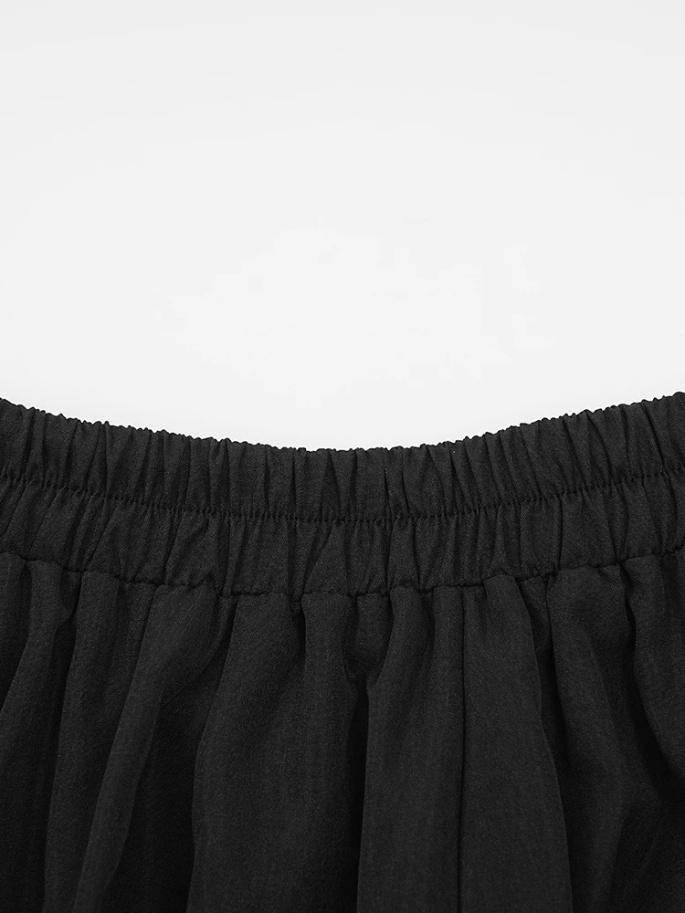 [EAM] High Elastic Waist Khaki Pocket Shaped A-line Casual Half-body Skirt Women Fashion Tide New Spring Autumn 2026 CPG2082