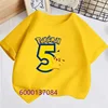 Pokemon Birthday Number Baby T Shirt Pikachu Yellow T Shirt+Shorts Infant Boy Girl Tees Tops Anime Cartoo Kids Summer Clothes 5