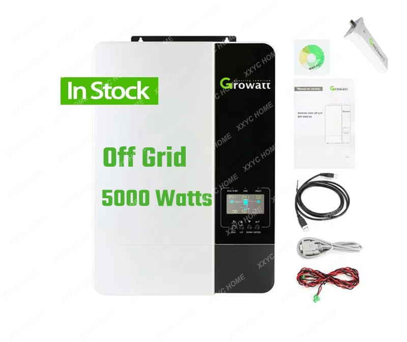 

Инвертор 48 В Чистая синусоида MPPT Контроллер заряда солнечной батареи Growatt SPF3500ES 5000ES 3.5Kw 5Kw Hybrid