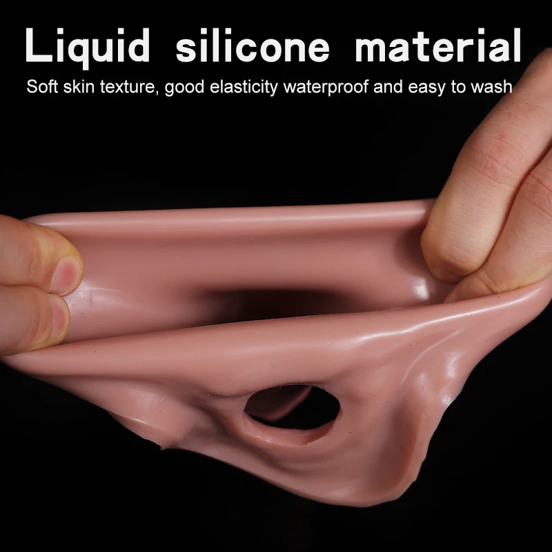 Penis Sleeve Reusable Realistic Penis Enlargement Extender Silicone Hollow Dildo Sex Toy For Men Condom Couple