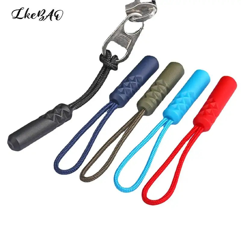 

5pcs/set Zippers Pull Puller End Fit Rope Tag Replacement Clip Broken Buckle Fixer Suitcase Tent Backpack Zipper Cord 10 Color