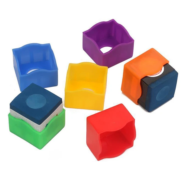 10pcs Snooker Protective Covers Plastic Snooker Cue Rub Chalk Clamps Square Professional Durable Billiard Accessories 1