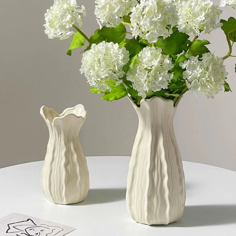 American style High Quality Ceramic Stripe Vase For Home Decoration Living Room, Bedroom, Dining Room, Table Top Decoration, 1Pc