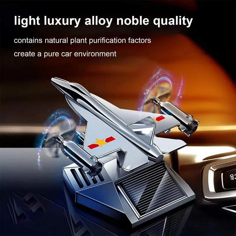 

Solar Powered Air Freshener Airplane Shape Rotating Aromatherapy Car Fragrance Supplies Car Aroma Diffuser For Air Purification