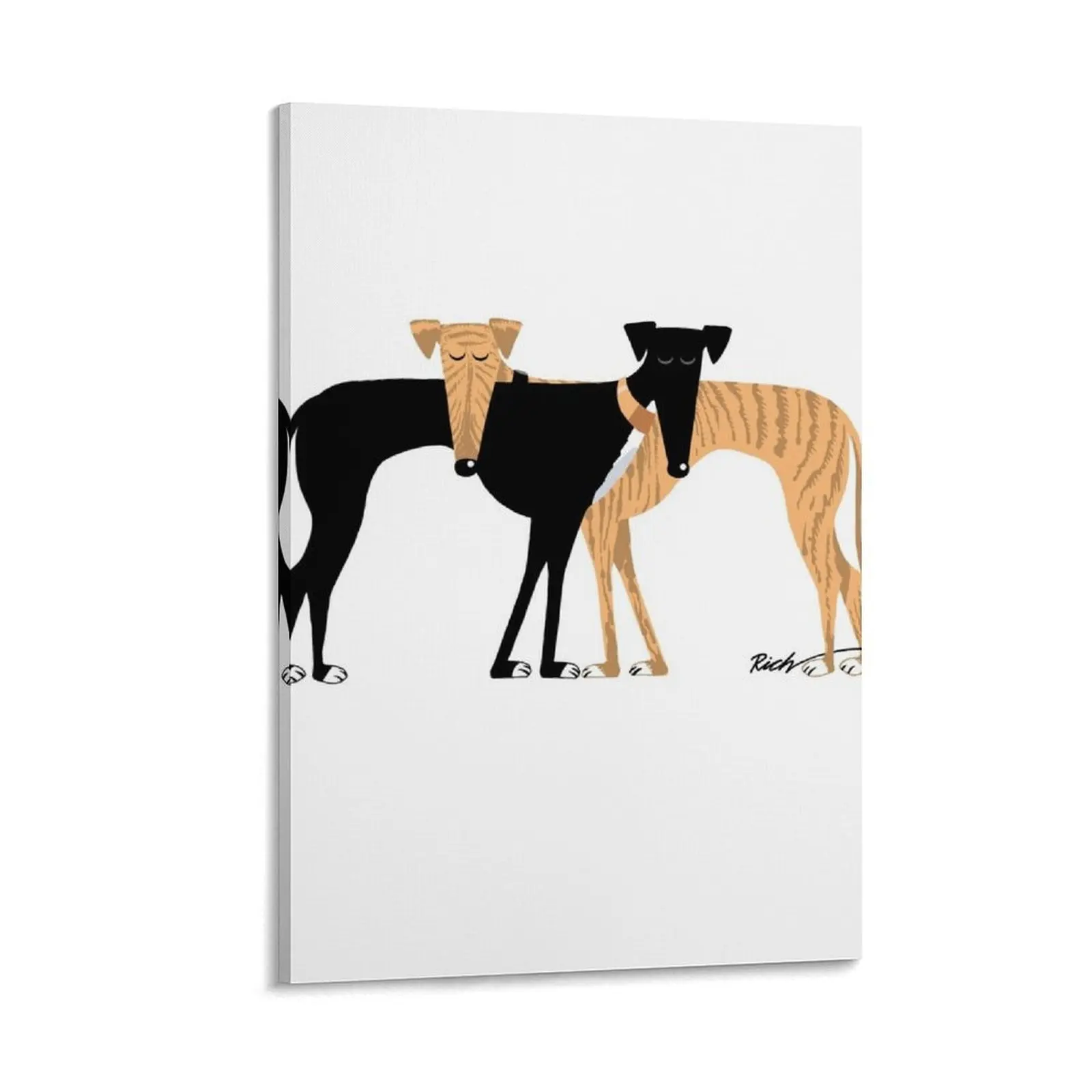 

Head Rest Brindle Hound: Canvas Painting Wall posters poster aesthetic