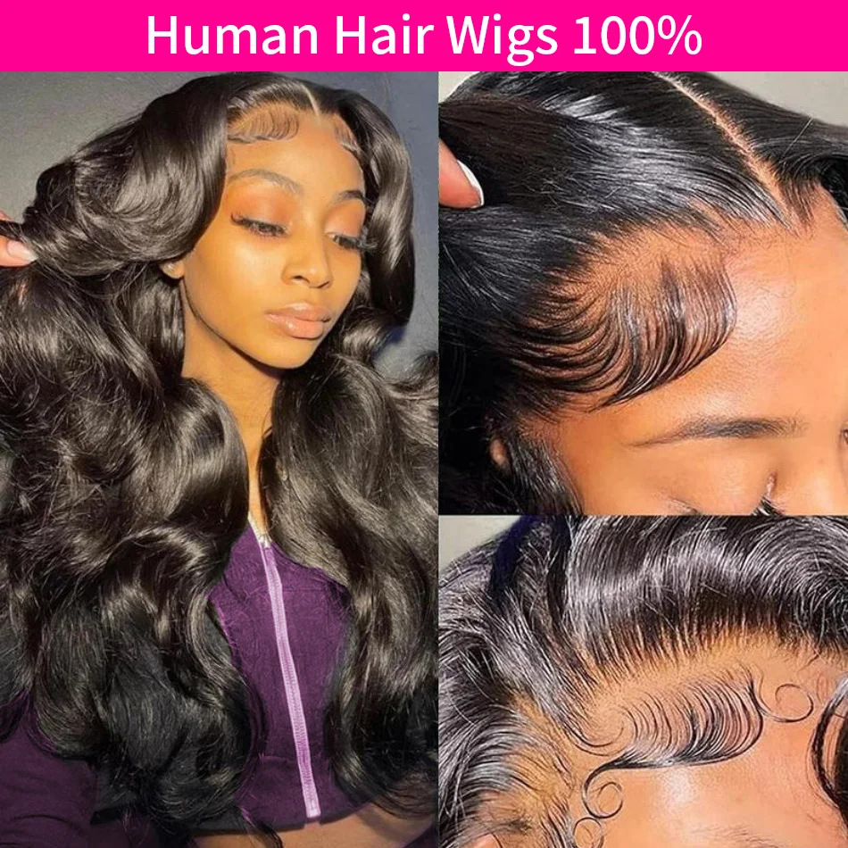 Body Wave Human Hair Wigs 100% Human Hair Quality 13X6 Hd Lace Frontal Wig 250 Density Brazilian Original 40Inch Lace Front Wigs